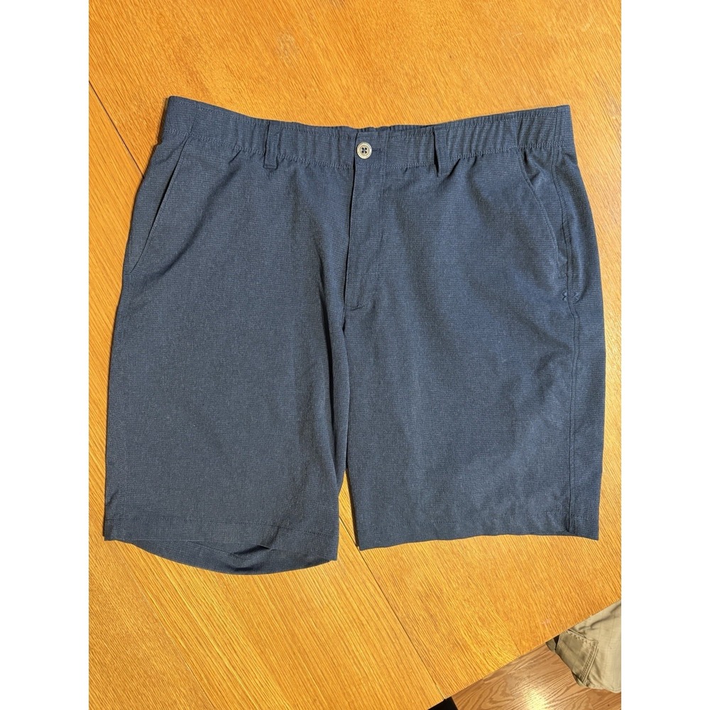 Under Armour Golf Shorts Mens 38 Black Loose‎ Fit HeatGear Performance 10"